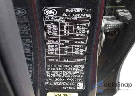 2023 Land Rover Discovery Sport Se from USA, damaged, VIN SALCP2FX0PH322652